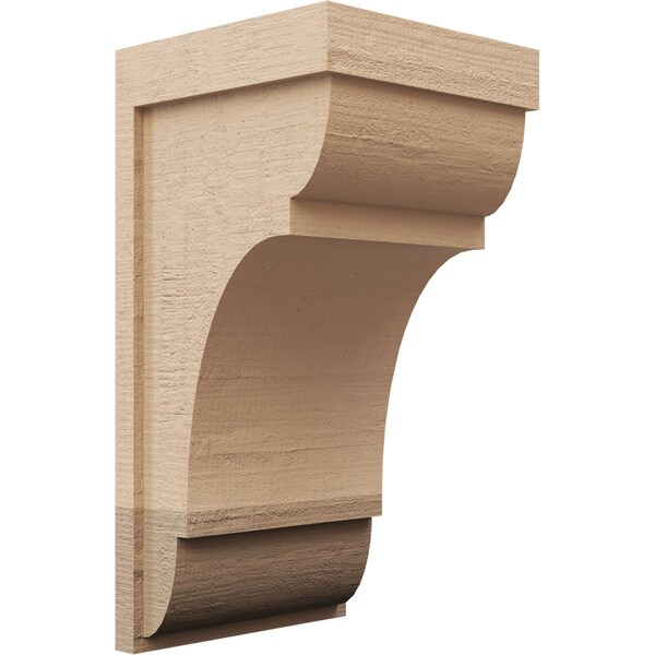Ekena Millwork 12"W x 12"D x 24"H Wide Bryant Rough Cedar Woodgrain TimberThane Corbel, Primed Tan CORUR12X12X24BRYRCPR - main